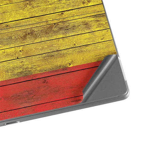Spain Flag Dark Wood Surface Pro 8 Skin